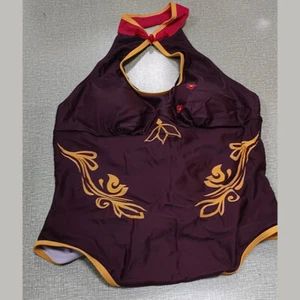 One Piece Brown Swimsuit with Coverup - Picture 1 of 1