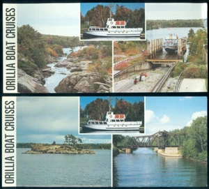 ORILLIA, ONT BOAT CRUISES - 2 OVERSIZED POSTCARDS - Picture 1 of 1