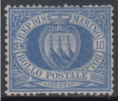 SAN MARINO - Sassone n. 3 cv 950$ INCREDIBLE CENTERED unused - Image 1 of 2
