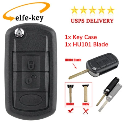 Carcasa 3 botones HU101 para Land Rover LR3 Range Rover Sport abatible llavero coche Foto 1 de 4