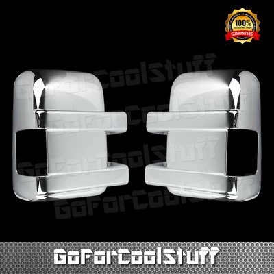 Cubierta de espejo cromada con luz para 08 ~12 13 14 15 16 Ford F250 F350 F450 Super Duty Foto 1 de 2