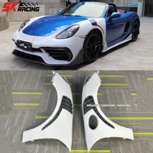 Half Carbon Fiber Side Fender Body Kit Fits Porsche 981 Boxster Cayman 2013-2016 - Picture 1 of 23