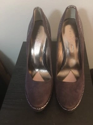 Paris Hilton “Layla “Purple leather Platform Stiletto Pumps-Size 7.5 M/Excellent - Image 1 of 4