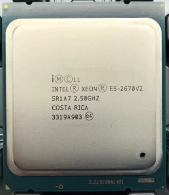 Intel Xeon E5-2670 V2 10-Core 2.5GHz 25M 8GT/s SR1A7 115W LGA2011 CPU Processor- - Image 1 of 3