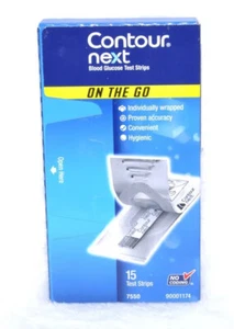 CONTOUR NEXT ON THE GO Blutzuckerteststreifen 15 Teststreifen Neu Ablaufdatum 31.10.23 - Bild 1 von 6
