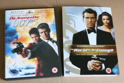 007 James Bond World Is Not Enough & Die Another Day DVD Pierce Brosnan Movie - Image 1 of 4