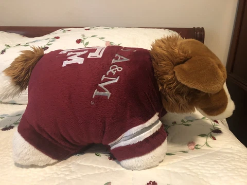 Texas A&M University Aggie Mascot Reveille Collie Dog Plush Pillow Pet Toy Cover