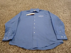 New Cutter & Buck Canadian Mist Shirt Mens Large Blue Long Sleeve Button Front - Picture 1 of 8