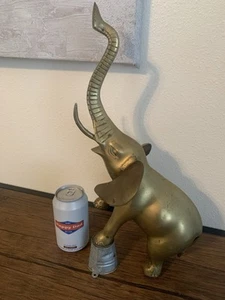 Vintage Trunk-Up Mid Century (MCM) großer Messing Elefant Figurativ/Skulptur - Bild 1 von 3