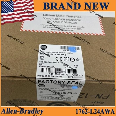 New NEW PLC 1762-L24AWA SER C MicroLogix 1200 24 Point Controller US AB - Image 1 of 4