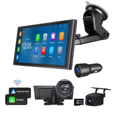 CAM+P4 CarPlay Android Auto 10,2" IPS Touchscreen Tragbar Autoradio Split Screen - Bild 1 von 4