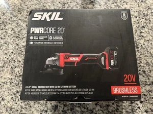 Skil AG2907-1A 20V PWRCORE 20 Brushless 4-1/2" Cordless Angle Grinder Kit New - Picture 1 of 2