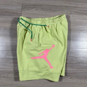 Jordan Jumpa Standard Fit Shorts Essentials Lime Green Pink Jumpman Größe L - Bild 1 von 6