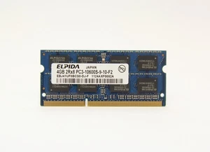 Elpida Notebook RAM 4GB 2Rx8 PC3-10600S So-Dimm DDR3 1,5V EBJ41UF8BCS0-DJ - Bild 1 von 1