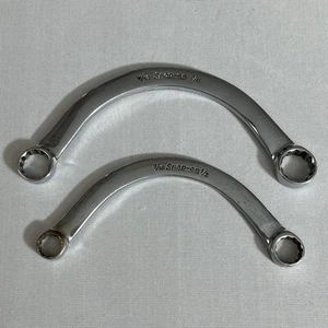 Snap On Tools CX 1416 7/16" X 1/2" & CX 1820 9/16" x 5/8" Half Moon Wrench Set - Foto 1 di 9