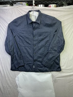 Todd Snyder Para Hombres Talla XL Tela Italiana Lana, Seda, Cachemira Manga Larga Azul Foto 1 de 3