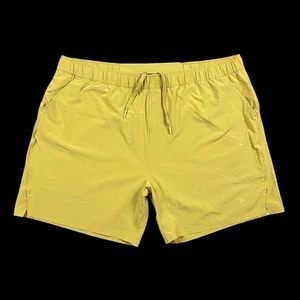 Sigrun Tennis Shorts Mens 2XL Yellow Lightweight Performance Stretch Match EUC - Picture 1 of 14