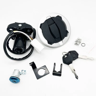 Ignition Switch Gas Cap Seat Lock Set & 2x Keys For 2020-2022 Kawasaki Z650 ABS Foto 1 de 4