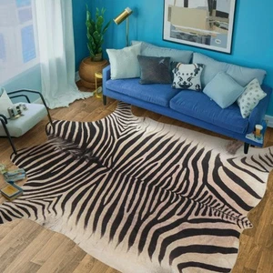 Zebra Rug 8x10 ft Zebra Print Rug Funky Area Rug for Living Room Bedroom, Non... - Picture 1 of 4