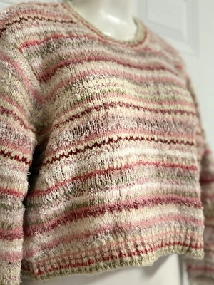 Suéter de mistura de cashmere italiano metálico cintilante silencioso luxo cottagecore chique - Imagem 1 de 4