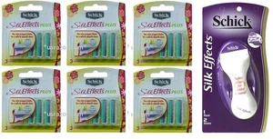 20 Schick Silk Effects Plus Women Razor Blades Shaver Refill Cartridges 3*4 USA - Picture 1 of 3