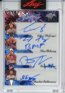 2025 Leaf The 4 of July Auto 1/1 Conor McGregor / Holloway / Poirer / Rakhmonov - Bild 1 von 2