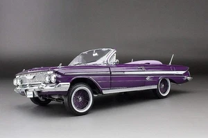 Sun-Star 1961 Chevy Impala Open Convertible Lowrider w Movable Suspension 1:18 - Picture 1 of 15