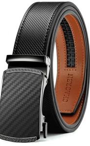 Mens Belt Leather Ratchet Belt-Customizable Fit, Effortless Style (35mm)28"to34" - Picture 1 of 4