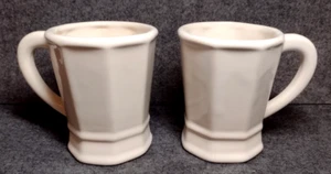 Pfaltzgraff Heritage White Octagonal 10z Coffee Mug Set w/Old Backstamp Vtg USA - Picture 1 of 8