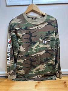 Brixton Stowell Long Sleeve Camo Standard Fit Crewneck Cotton T-Shirt Men's Tee - Picture 1 of 6