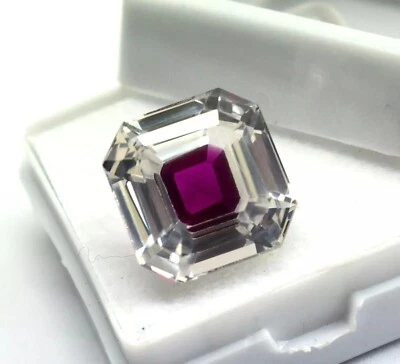 Pitambari Sapphire Radiant Natural Bi-Color  6-7 Ct Loose Gemstone EGL Certified - Image 1 of 4