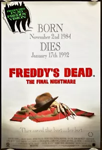Freddy's Dead The Final Nightmare Original 1991 One Sheet Poster Robert Englund - Picture 1 of 5