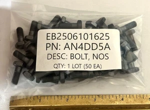 Aluminum Alloy, Machine Bolt P/N: AN4DD5A *Lots of 50* (EB2506101625) - Picture 1 of 2