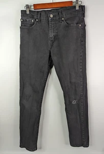 Levis Jeans Mens Size 30X30 Black Faded Wash 502 Tapered Leg Distressed - Picture 1 of 15
