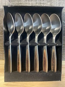 Set cucchiai vintage Otagiri di 6 mcm manico in legno 6 cucchiaini piccoli 5 pollici - Foto 1 di 9