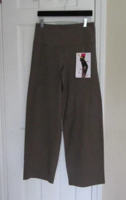 NUEVO CON ETIQUETAS MUJER CON CONTROL Pantalones Pull-On Pierna Ancha - Tostado Oscuro - Pequeños Foto 1 de 4