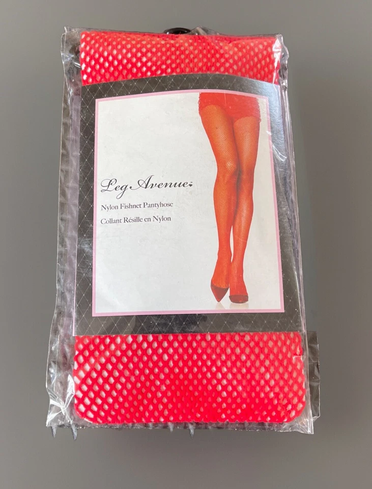 Fishnet Pantyhose Nylon Red Leg Avenue 9001 One Size Regular