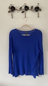 Sweaty Betty Size S Bright Blue Relaxed Scoop Neck Top