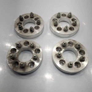 4pc 1.25" INCH USED STAINLESS STEEL AUTOMOTIVE WHEEL SPACER ADAPTER 5x4.75-5x4.5 - Picture 1 of 5
