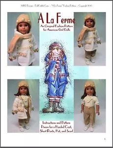 "A La Ferme" Fashion Pattern for American Girl Dolls - Picture 1 of 6