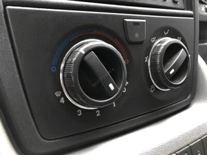 Pour Peugeot Boxer 2006- Anneaux en aluminium poli pour le contrôle du chauffage - Bild 1 von 9