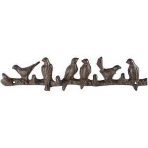 Esschert Design Haken Wandhaken Garderobe Vogel Vögel Gusseisen braun Landhaus - Bild 1 von 1