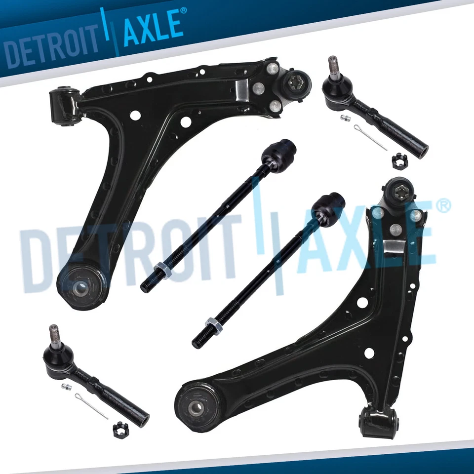 6pc Front Lower Control Arm Tie Rod for 1995-2005 Chevy Cavalier Pontiac Sunfire - Image 1 of 4