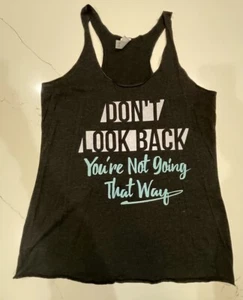 Chin-Up Women’s Athletic Grey Racerback Tank Top Size M - Picture 1 of 4