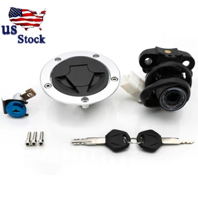 Interruptor de encendido para Kawasaki EX650 tapa de gas combustible casco bloqueo de asiento juego de 2 llaves EE. UU. Foto 1 de 4