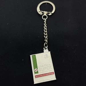 VINTAGE CASTROL SUPER MOTOR OIL  KEYCHAIN OLD METAL RARE - Picture 1 of 4