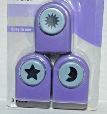 Fiskers Creativeworks Mini Palm Punch Celestial Designs Sun, Moon, Star Sealed - Image 1 of 4