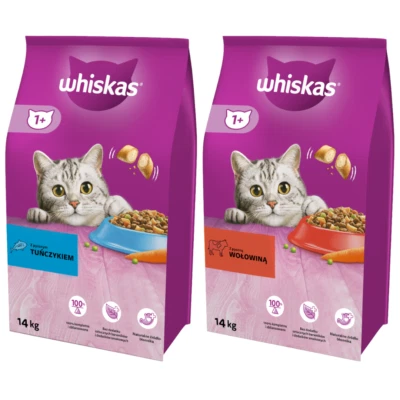 WHISKAS Adult RINDFLEISCH, Adult TUNA 2x 14kg - Bild 1 von 4