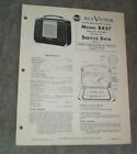 RCA Original Service Data Manual 1950,No.11 1st Ed.AC-DC Portable Radio BX57