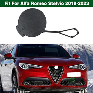 Left Front Bumper Towing Hook Eye Cover Cap Lid For Alfa Romeo Stelvio 2015-2021 - Foto 1 di 11